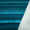 off Baumwolle Sweatshirtstoff Streifen Design petrol blau türkis