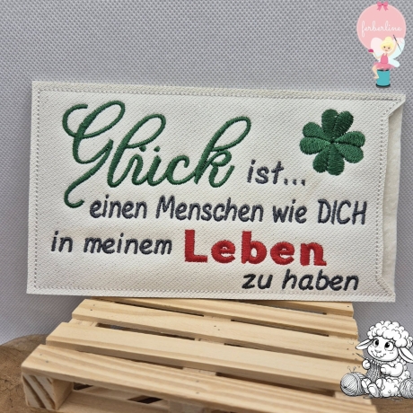 Ferberline Stickdatei ITH Schokihülle Glücksschoki 13x18