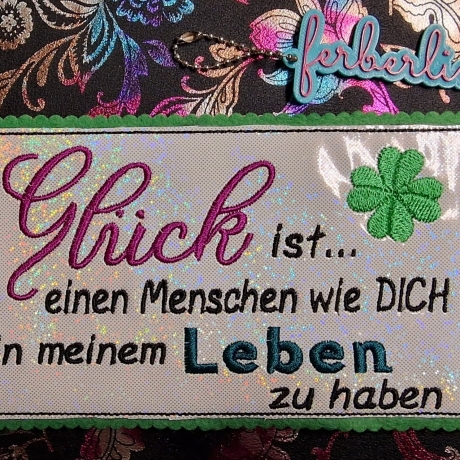 Ferberline Stickdatei ITH Schokihülle Glücksschoki 13x18