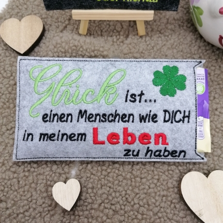Ferberline Stickdatei ITH Schokihülle Glücksschoki 13x18