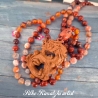 Drachen-Mala roter Jaspis Feuerachat Karneol Kette 108