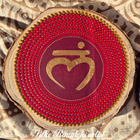 Chakren Mandalas Holzscheiben handgemalt Yoga Meditation Chakra
