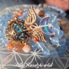 Himmels-Mala Engelsrufer blaue Jade Feuerachat Kette 108