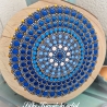 kleines Mandala auf Holz handgemalt 