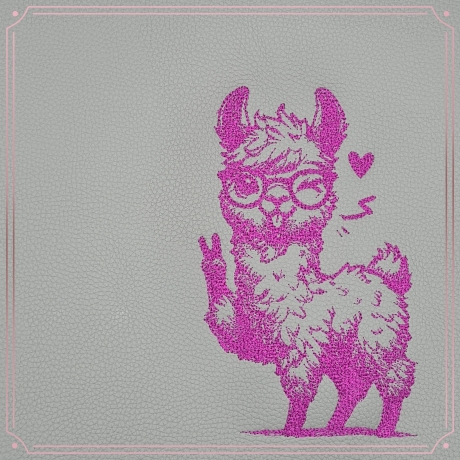 Ferberline Stickdatei Scribble Lamagirly ab 10x10