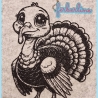 Ferberline Stickdatei Scribble Truthahn Trudi ab 10x10