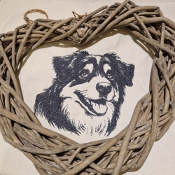 Ferberline Stickdatei Scribble Hund Shadow ab 13x14