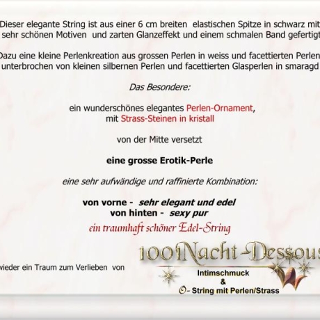 edler Perlenstring ->schöner O-String Intimschmuck