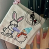 Hase vs. Schneemann - Stickdatei by Michis Textilatelier