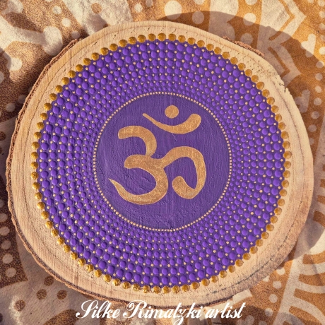 Chakren Mandalas Holzscheiben handgemalt Yoga Meditation Chakra