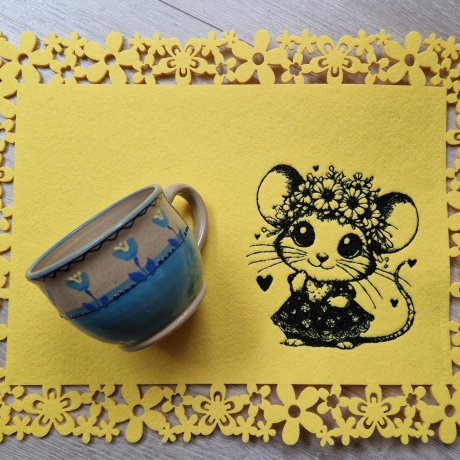 Ferberline Stickdatei Scribble Blumenmausi ab 10x10