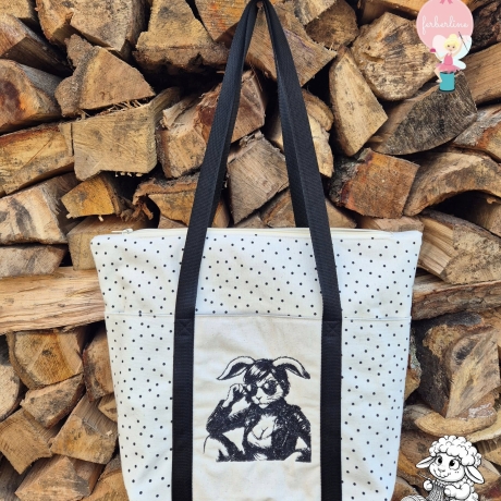 Ferberline Stickdatei Scribble Hase Bikerbunny ab 10x10