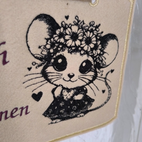 Ferberline Stickdatei Scribble Blumenmausi ab 10x10