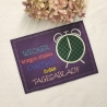 4x Stickdatei Wecker Mugrug Untersetzer und Solo ab 10x10cm