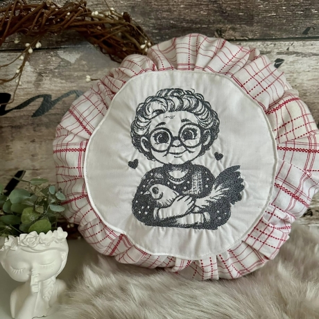 Ferberline Stickdatei Scribble Hühneromi ab 13x16