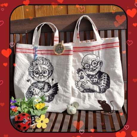 Ferberline Stickdatei Scribble Hühneromi ab 13x16