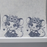 Ferberline Stickdatei Scribble Blumenmausi ab 10x10