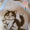 Ferberline Stickdatei Scribble Katze Bella ab 13x15