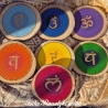 Chakren Mandalas Holzscheiben handgemalt Yoga Meditation Chakra
