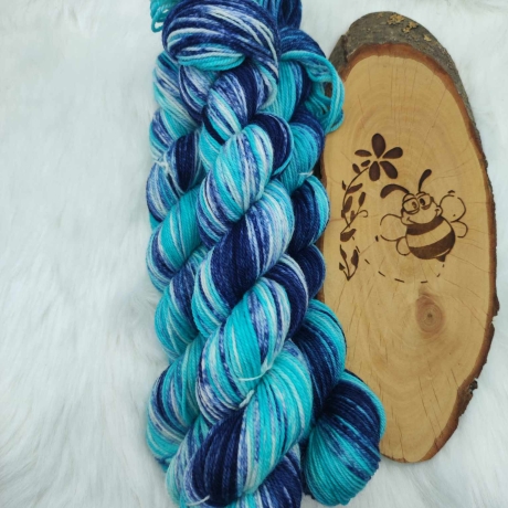 Sockenwolle Handgefärbt, Merino, Ombre Färbung