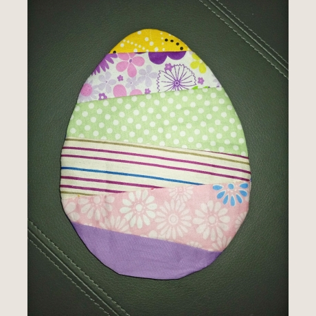 Patchwork Kissen Ei ITH Stickdatei Osterei 7 Größen stickdirwas