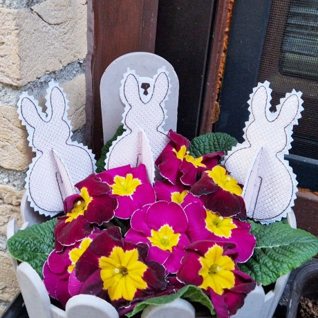 Steckei Osterhase ITH zweiteilige Hasen zum Zusammenstecken 