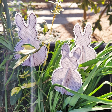 Steckei Osterhase ITH zweiteilige Hasen zum Zusammenstecken 