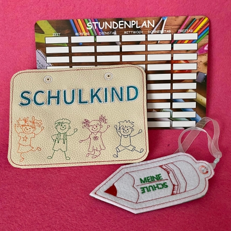 Schulanfang 13 Teilig - Stickdatei bei Michis Textilatelier