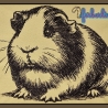 Ferberline Stickdatei Scribble Meerschweinchen ab 8x10