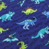 Stoff Baumwolle Jersey Dinos Dinosaurier royal blau türkis grün