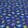 Stoff Baumwolle Jersey Dinos Dinosaurier royal blau türkis grün