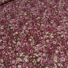 Stoff Viskose Jersey Paisley Blumenmuster bordeaux rosa braun