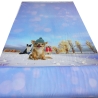 Stoff Baumwolle Jersey Hunde Stoffpanel Panel 118 cm blau bunt