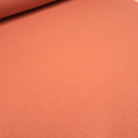 Stoff Alpenfleece Sweatshirtstoff pastell orange uni Kleiderstoff