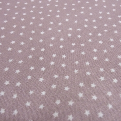 Stoff Baumwolle Popeline 4mm Sterne Sternchen Design altrosa weiß