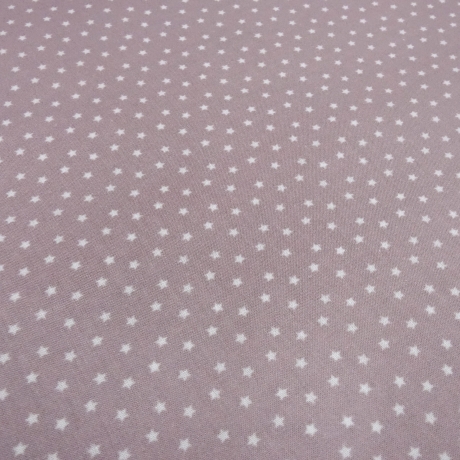 Stoff Baumwolle Popeline 4mm Sterne Sternchen Design altrosa weiß
