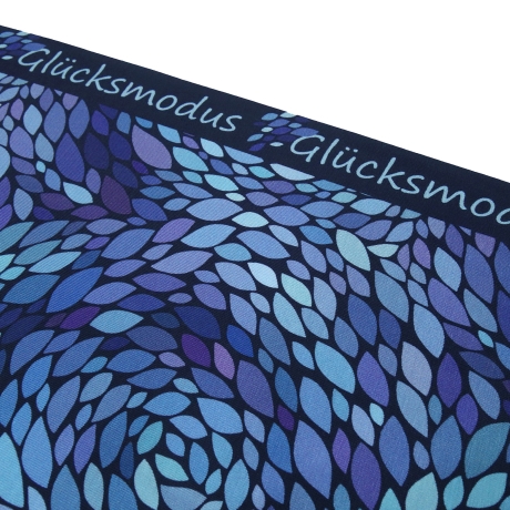 Stoff Baumwolle Jersey Glücksmodus grafisches Muster blau lila