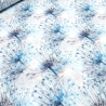 Stoff Baumwolle Jersey Pusteblume Blumen weiß türkis blau bunt