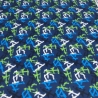 Stoff Baumwolle Jersey grafische Muster blau grün schwarz weiss