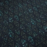 Stoff Baumwolle French Terry geometrische Muster schwarz petrol