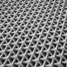 Stoff Baumwolle French Terry geometrisches Muster weiß grau sw