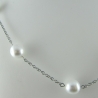 Gliederkette Perlen Weiß (490)