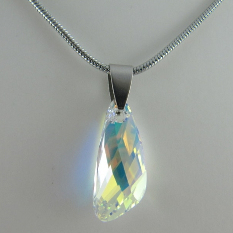 Kette mit Flügel Anhänger Crystal AB (644)