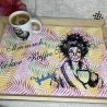 Ferberline Stickdatei Scribble Kaffetante ab 13x17