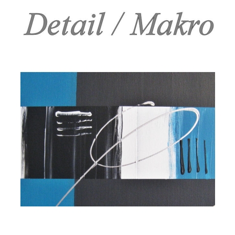 MK1 Art Bild Leinwand Abstrakt Kunst Malerei Acrylbild blau