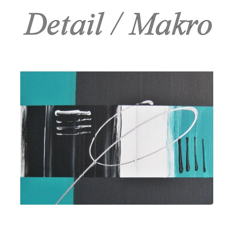 MK1 Art Bild Leinwand Abstrakt Kunst Malerei Acrylbild türkis