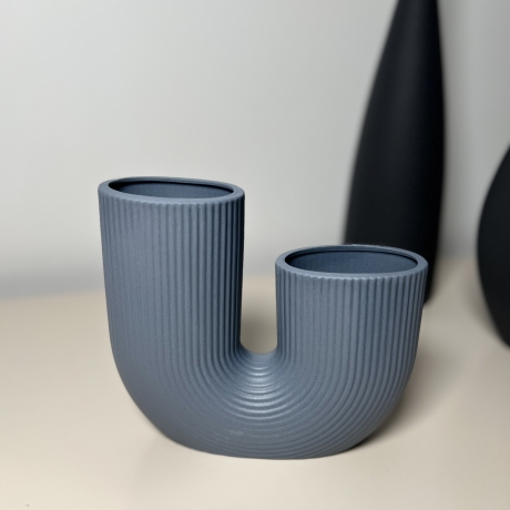 Moderne Vase schwarz Minimalismus Stil Decor Keramik  Ornamente 