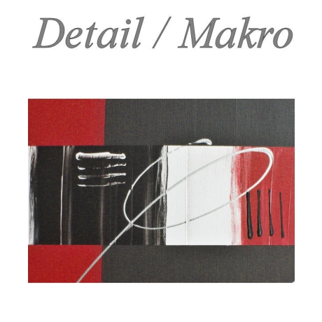 MK1 Art Bild Leinwand Abstrakt Kunst Malerei Acrylbild rot grau