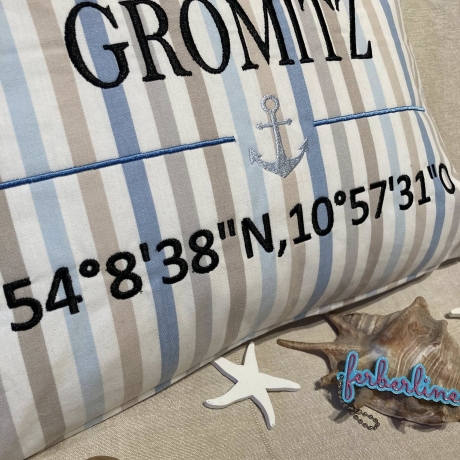 Ferberline Stickdatei Set maritime Koordinaten Set 1 ab 7x13