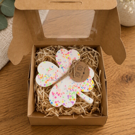 Kleeblatt,Glück,Glücksbringer,Neon,Geschenk